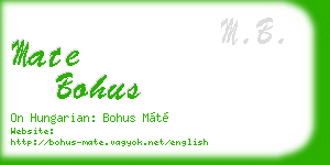 mate bohus business card